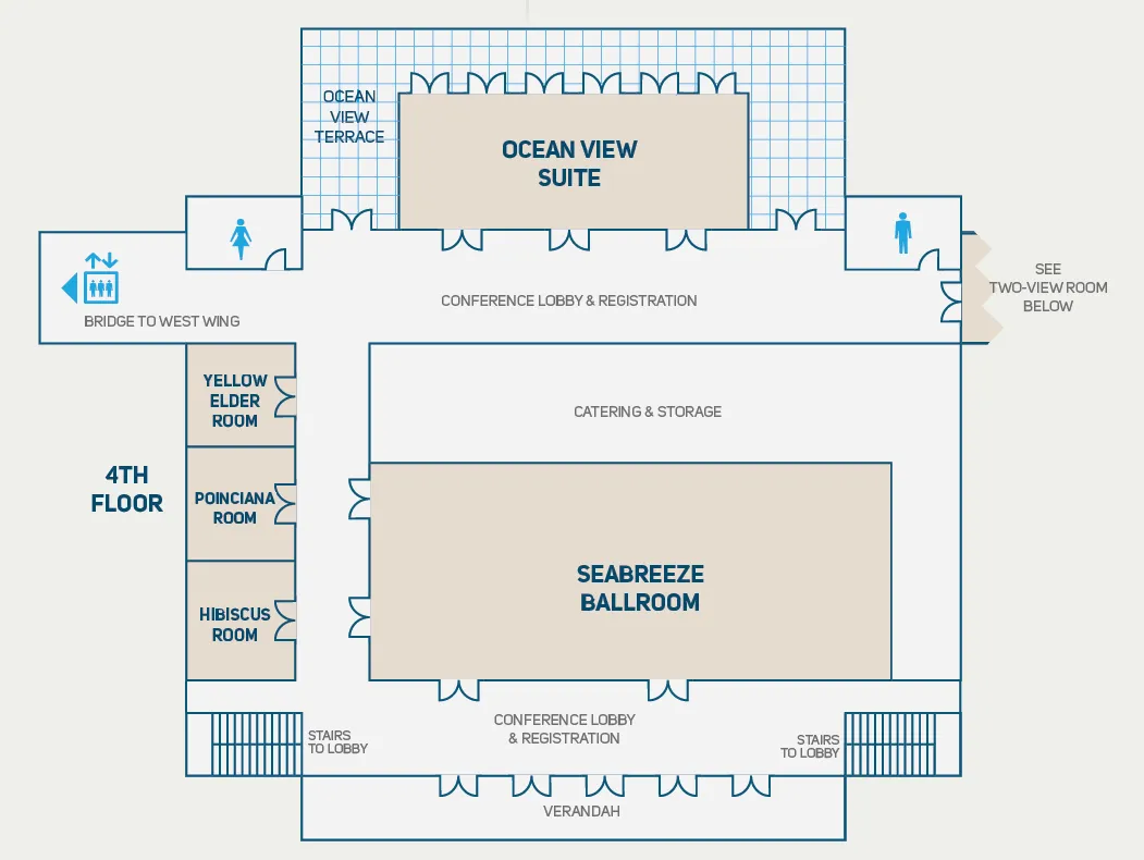 Conference level floor plan overview
